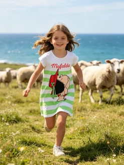 Sabor MAFALDA e SNOOPY Maxi t-shirt manica corta da bambina con stampa