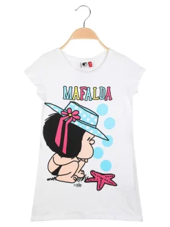 Sabor MAFALDA e SNOOPY Maxi t-shirt manica corta da bambina con stampa