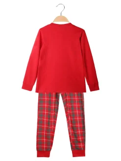 Sabor Minnie pigiama natalizio bambina in cotone interlock - rosso