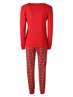 Sabor Minnie pigiama natalizio donna in cotone - rosso
