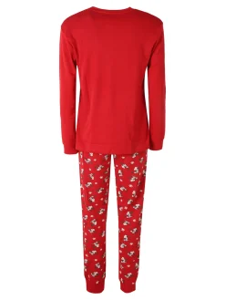 Sabor Snoopy pigiama natalizio uomo in cotone - rosso