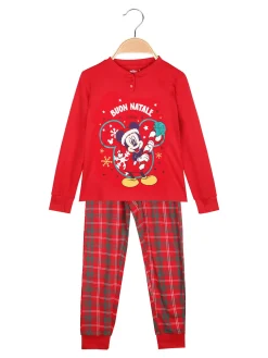 Sabor Topolino pigiama natalizio da bambino in cotone - rosso
