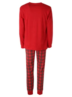 Sabor Topolino pigiama natalizio uomo in cotone - rosso