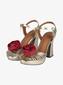 Saralòpez Sandali alti donna con rosa