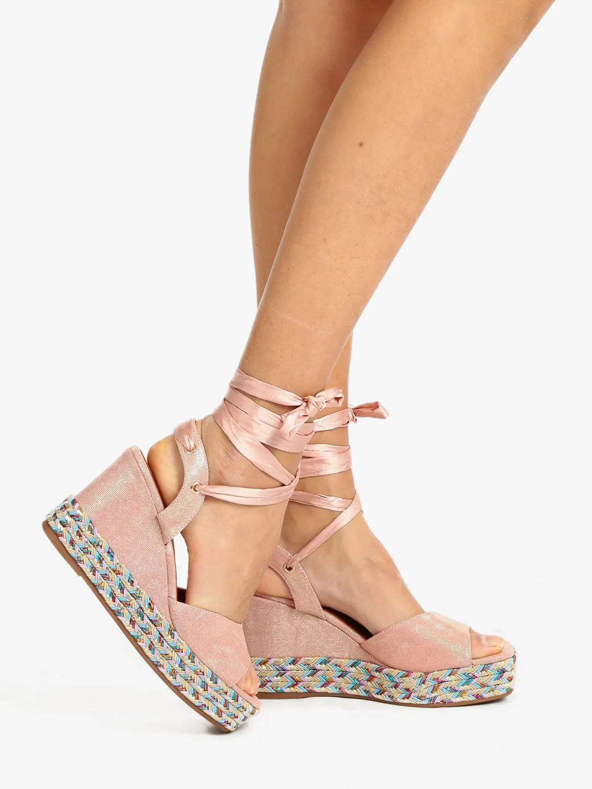 Saralòpez Sandali donna alla schiava con zeppa