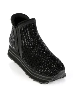 Saralòpez Sneakers alte da donna con strass