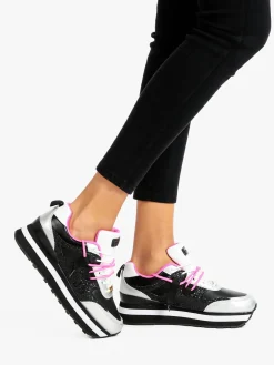 Saralòpez Sneakers stringate con strass da donna