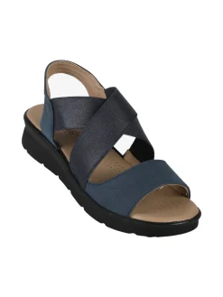 Scatti Sandali donna comfort con zeppa e fasce intrecciate