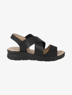 Scatti Sandali donna comfort con zeppa e fasce intrecciate