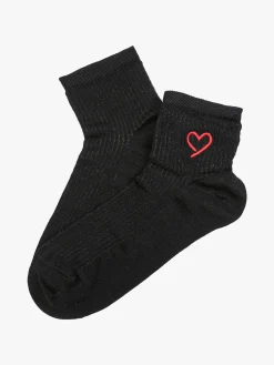 Scopri Calze corte da donna cuore in filo di scozia - rosso