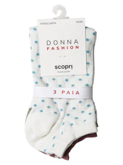 Scopri Confezione da 3 paia di calze corte donna in filo di scozia