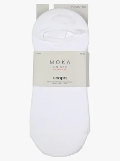 Scopri Confezione da 3 paia di calze fantasmini in cotone elasticizzato - bianco