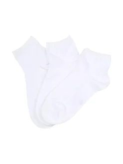 Scopri Confezione da 3 paia di calze corte unisex - bianco