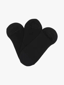 Scopri Confezione da 3 paia di calze fantasmini in cotone elasticizzato - nero