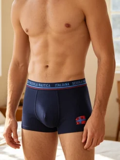 Scuola Nautica Italiana Boxer da uomo in cotone elastico