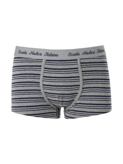 Scuola Nautica Italiana Boxer da uomo in cotone stretch - blu