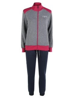 Scuola Nautica Italiana Completo tuta donna invernale con felpa e pantaloni - grigio scuro