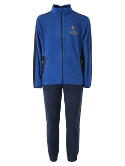 Scuola Nautica Italiana Completo tuta 2 pezzi da uomo in pile full zip - blu