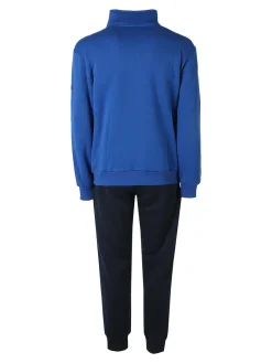 Scuola Nautica Italiana Completo tuta da uomo felpata con zip intera - blu