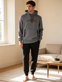 Scuola Nautica Italiana Completo tuta da uomo invernale 2 pezzi con cappuccio - grigio scuro