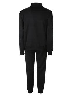 Scuola Nautica Italiana Completo tuta da uomo felpata con zip intera - nero