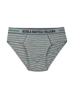 Scuola Nautica Italiana Slip da uomo in cotone rigati