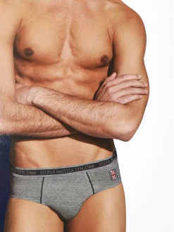 Scuola Nautica Italiana Slip da uomo in cotone tinta unita
