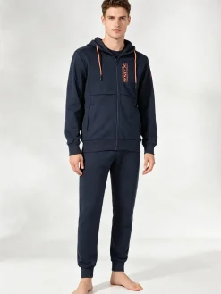 Scuola Nautica Italiana Tuta da uomo 2 pezzi con cappuccio e zip