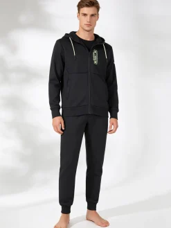 Scuola Nautica Italiana Tuta da uomo 2 pezzi con cappuccio e zip