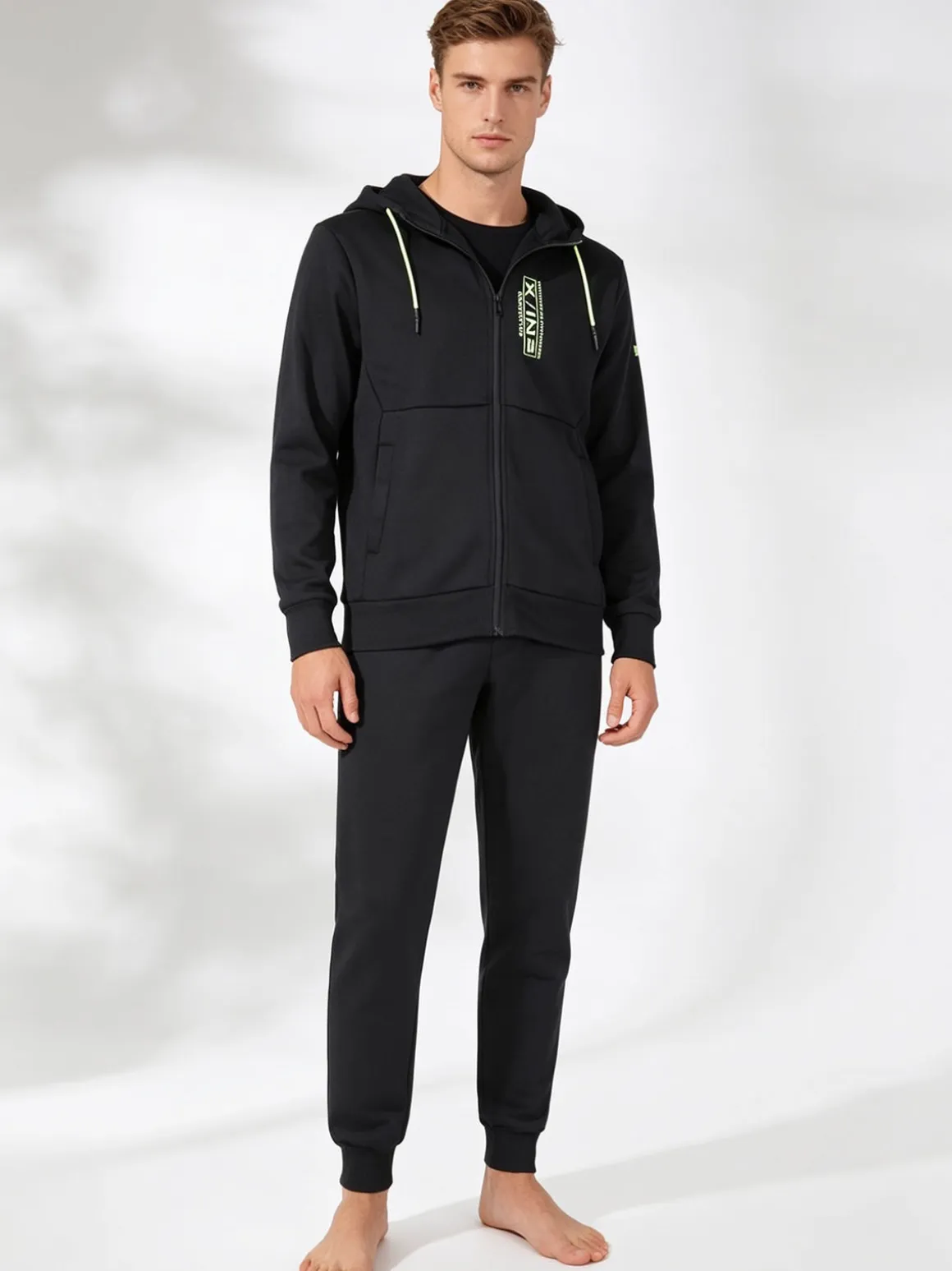 Scuola Nautica Italiana Tuta da uomo 2 pezzi con cappuccio e zip