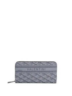 Sergio Valentini Portafoglio rettangolare da donna con stampe - grigio scuro