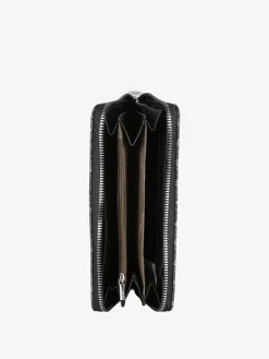Sergio Valentini Portafoglio rettangolare da donna con stampe - nero