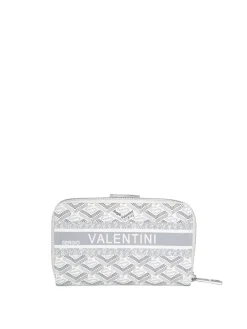 Sergio Valentini Portafoglio donna con bottone e zip - bianco