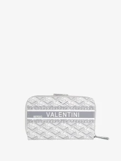 Sergio Valentini Portafoglio donna con bottone e zip - beige