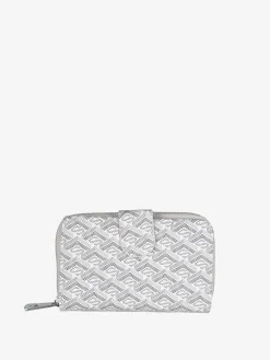 Sergio Valentini Portafoglio donna con bottone e zip - beige
