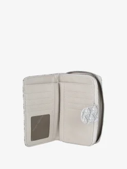 Sergio Valentini Portafoglio donna con bottone e zip - beige