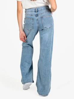 Sexy Sense Jeans donna a gamba larga con strappi