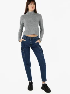 Sexy Sense Jeans donna stright fit con tasconi laterali