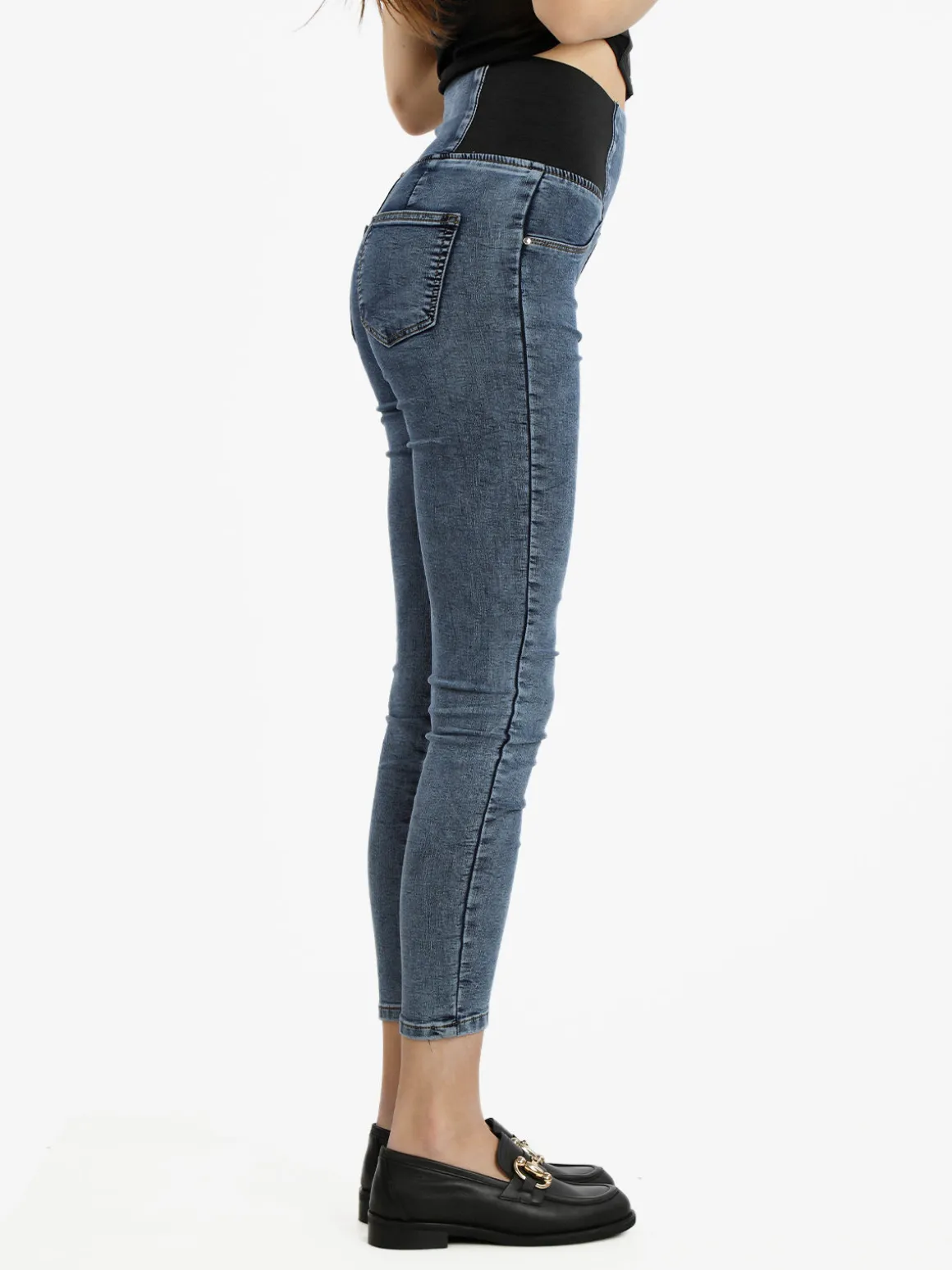 Sexy Sense Jeans skinny da donna a vita alta elasticizzata