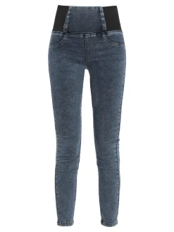Sexy Sense Jeans skinny da donna a vita alta elasticizzata