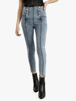 Sexy Sense Jeggings da donna vita alta