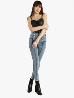 Sexy Sense Jeggings da donna vita alta