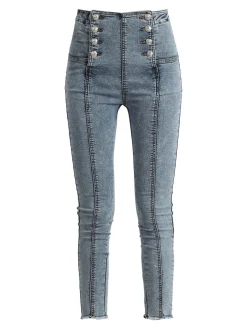 Sexy Sense Jeggings da donna vita alta