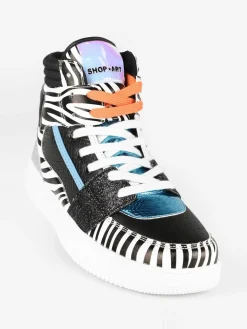 Shop Art BASKET HAILEY Sneakers alte donna zebrate/glitter