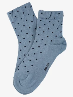 Sielei Calze corte da donna a pois - azzurro