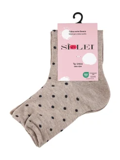 Sielei Calze corte da donna a pois - beige