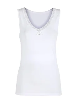 Sielei 1436 Canotta donna spalla larga in cotone bio