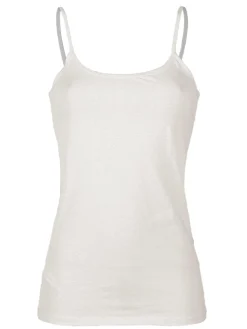 Sielei 1430 Canotta donna spallina sottile in cotone bio