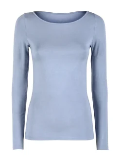 Sielei Maglia donna a maniche lunghe con scollo a barca