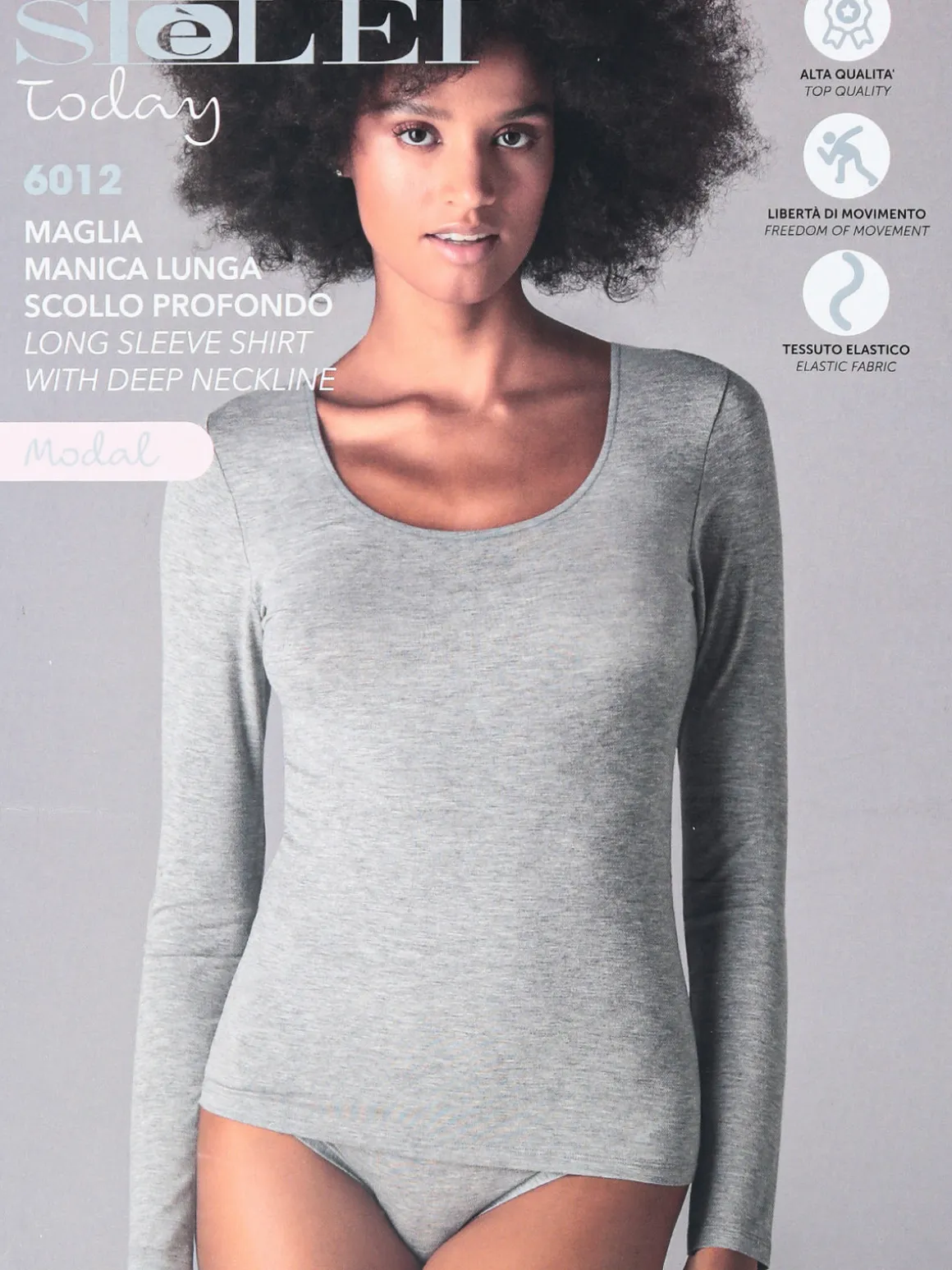 Sielei Maglia donna a maniche lunghe in modal